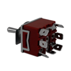 Kit Chave Alavanca 1402a | Liga/liga | 3 Polos | Faston 2 Peç